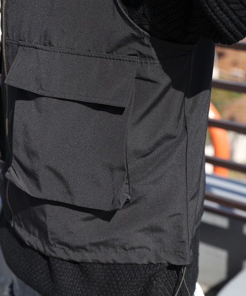 ８(eight)（エイト）の「スタンドカラーベスト（ベスト・メンズ・オリーブ/ホワイト/ブラック・MEDIUM/LARGE）」の14枚目の写真