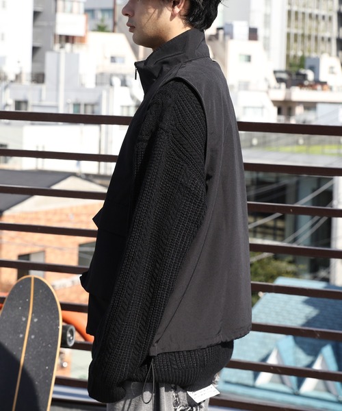 ８(eight)（エイト）の「スタンドカラーベスト（ベスト・メンズ・オリーブ/ホワイト/ブラック・MEDIUM/LARGE）」の17枚目の写真