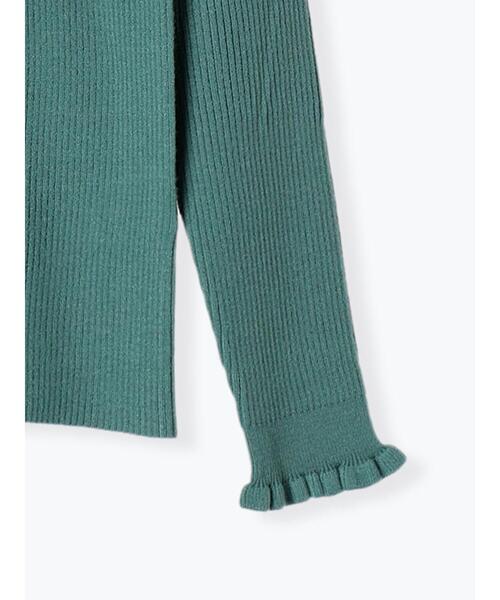 Samansa Mos2 blue（サマンサモスモスブルー）の「フリル衿リブニットプルオーバー（ニット/セーター・レディース・キナリ/グリーン/ブラック・F）」の20枚目の写真