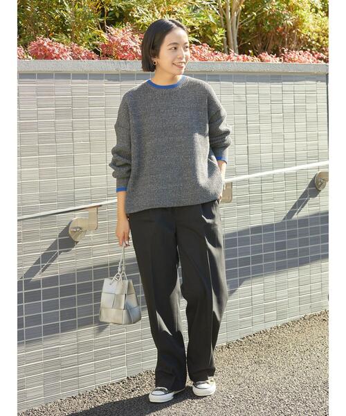 AMERICAN HOLIC（アメリカンホリック）の「配色ラインニットプルオーバー（ニット/セーター・レディース・杢グレー/ホワイト系その他/ブラウン・L/M）」の22枚目の写真