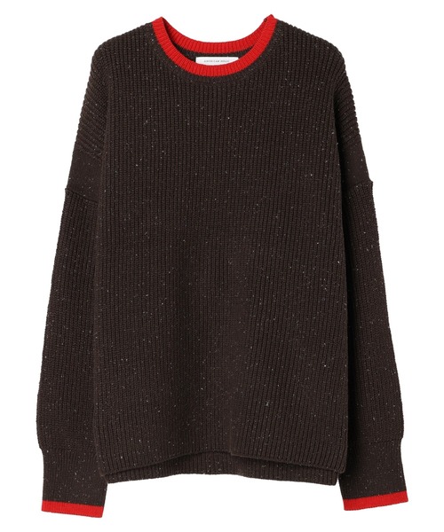 AMERICAN HOLIC（アメリカンホリック）の「配色ラインニットプルオーバー（ニット/セーター・レディース・杢グレー/ホワイト系その他/ブラウン・L/M）」の5枚目の写真