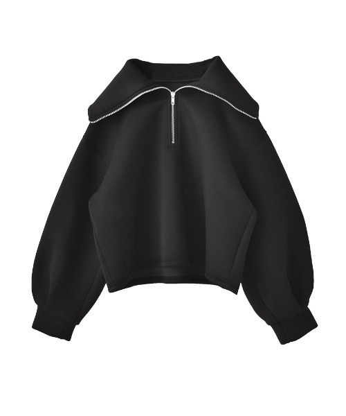 e-zakkamania stores(イーザッカマニアストアーズ)の「スポンジリバー ハーフジッププルオーバー(Tシャツ/カットソー・レディース・ライトベージュ/ブラック・M)」の10枚目の写真