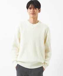 green label relaxing | コットン アクリル アゼタック Vネック ニット(ニット/セーター)