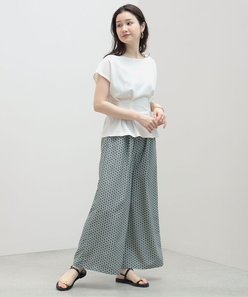 BEAMS HEART（ビームスハート）の「BEAMS HEART / タックペプラム プルオーバー（シャツ/ブラウス・レディース・オフホワイト/グリーン系その他/ネイビー/パープル系その他・FREE）」の18枚目の写真