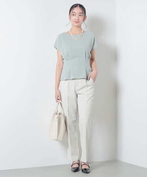 BEAMS HEART（ビームスハート）の「BEAMS HEART / タックペプラム プルオーバー（シャツ/ブラウス・レディース・オフホワイト/グリーン系その他/ネイビー/パープル系その他・FREE）」の22枚目の写真