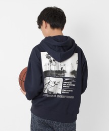GLAZOS | 【あったか】裏起毛・バックフォトプリントパーカー(その他トップス)