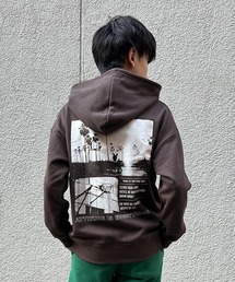 GLAZOS | 【あったか】裏起毛・バックフォトプリントパーカー(その他トップス)