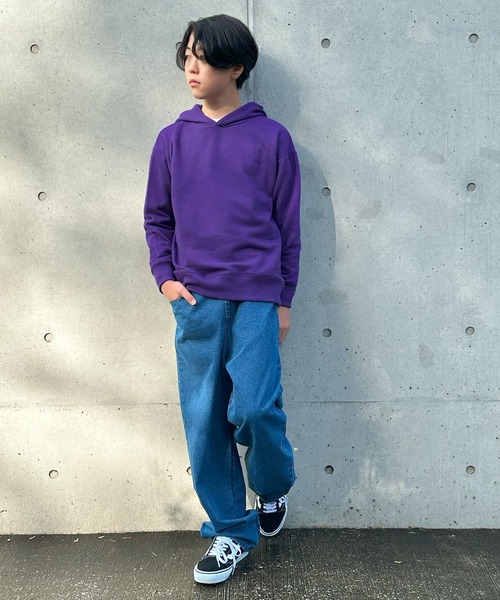 GLAZOS(グラソス)の「【大人向けサイズあり】【あったか】裏起毛・バックフォトプリントパーカー(その他トップス・キッズ・ネイビー/パープル/グリーン/チャコールグレー・140cm/170cm/150cm/160cm)」の5枚目の写真