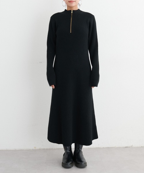 セール】【LARUTA】ZIPフレアニットワンピース（ワンピース）｜LARUTA