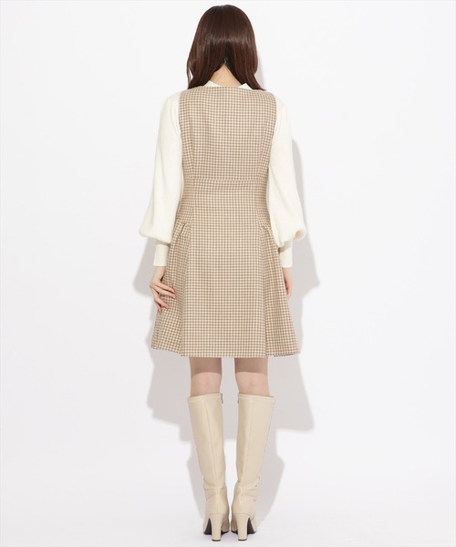 WILLSELECTION(ウィルセレクション)の「フロントジップ千鳥ジャンスカ(ジャンパースカート・レディース・ベージュ系その他6/グリーン系その他5/ブラック系その他5・MEDIUM)」の15枚目の写真