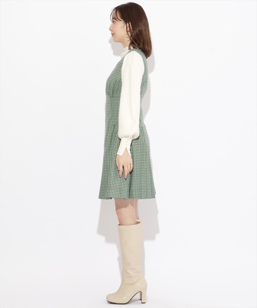 WILLSELECTION(ウィルセレクション)の「フロントジップ千鳥ジャンスカ(ジャンパースカート・レディース・ベージュ系その他6/グリーン系その他5/ブラック系その他5・MEDIUM)」の22枚目の写真
