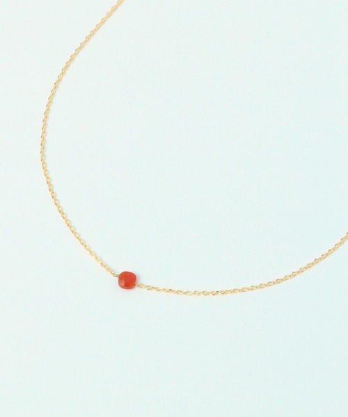 studio CLIP(スタディオクリップ)の「【daily CLIP】1粒ストーンネックレス(ネックレス・レディース・ライトブルー/グリーン/レッド・FREE)」の3枚目の写真