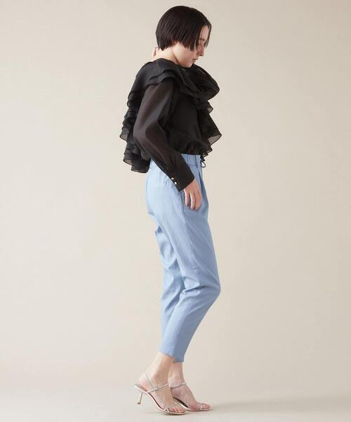 martinique(マルティニーク)の「テンセルナイロンドロストパンツ(一部WEB限定カラー )(スラックス・レディース・サックスブルー/ベージュ/グリーン/ブラック/ネイビー・1/2/3)」の13枚目の写真