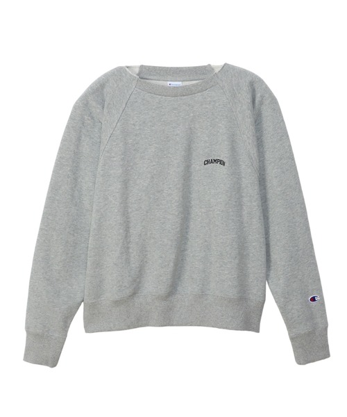 Champion(チャンピオン)の「【Champion/チャンピオン】レディース クルーネックスウェットシャツ(スウェット・レディース・ダークグリーン/ヘザーグレー/ベージュ/チャコール・MEDIUM/LARGE)」の2枚目の写真