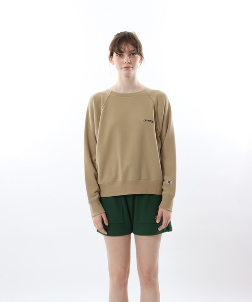 Champion(チャンピオン)の「【Champion/チャンピオン】レディース クルーネックスウェットシャツ(スウェット・レディース・ダークグリーン/ヘザーグレー/ベージュ/チャコール・MEDIUM/LARGE)」の22枚目の写真