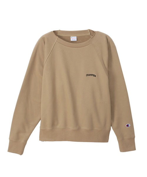 Champion(チャンピオン)の「【Champion/チャンピオン】レディース クルーネックスウェットシャツ(スウェット・レディース・ダークグリーン/ヘザーグレー/ベージュ/チャコール・MEDIUM/LARGE)」の8枚目の写真