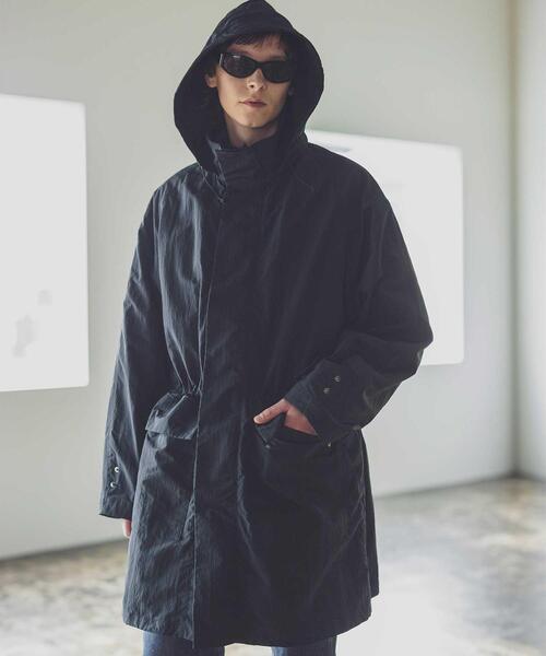 MONKEY TIME（モンキータイム）の「＜monkey time＞ ワッシャー タフタ スタンドカラー コート（ナイロンジャケット・メンズ・ブラック・S/M/L）」の17枚目の写真