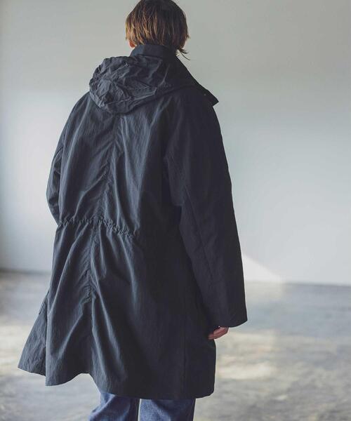 MONKEY TIME（モンキータイム）の「＜monkey time＞ ワッシャー タフタ スタンドカラー コート（ナイロンジャケット・メンズ・ブラック・S/M/L）」の18枚目の写真