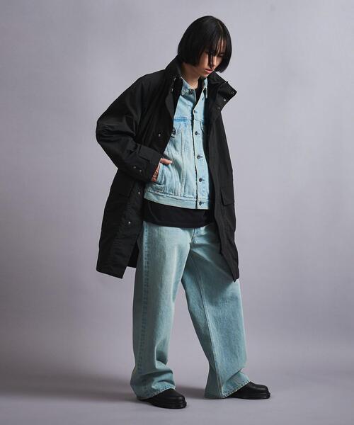 MONKEY TIME（モンキータイム）の「＜monkey time＞ ワッシャー タフタ スタンドカラー コート（ナイロンジャケット・メンズ・ブラック・S/M/L）」の2枚目の写真