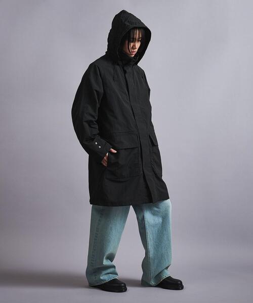 MONKEY TIME（モンキータイム）の「＜monkey time＞ ワッシャー タフタ スタンドカラー コート（ナイロンジャケット・メンズ・ブラック・S/M/L）」の3枚目の写真