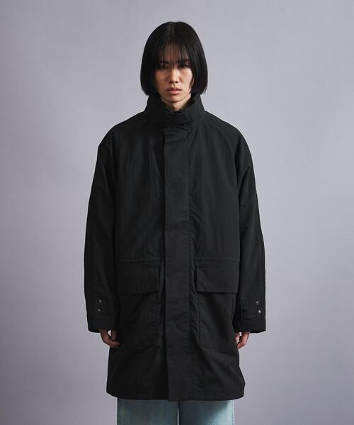 MONKEY TIME（モンキータイム）の「＜monkey time＞ ワッシャー タフタ スタンドカラー コート（ナイロンジャケット・メンズ・ブラック・S/M/L）」の4枚目の写真