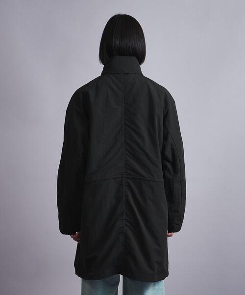 MONKEY TIME（モンキータイム）の「＜monkey time＞ ワッシャー タフタ スタンドカラー コート（ナイロンジャケット・メンズ・ブラック・S/M/L）」の6枚目の写真