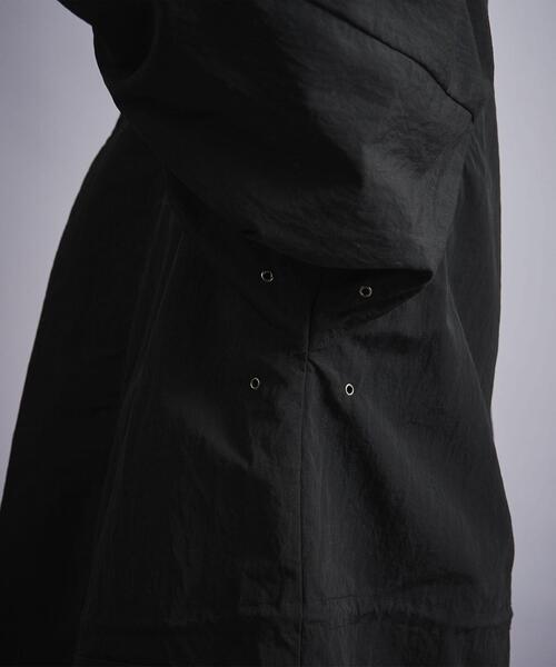 MONKEY TIME（モンキータイム）の「＜monkey time＞ ワッシャー タフタ スタンドカラー コート（ナイロンジャケット・メンズ・ブラック・S/M/L）」の12枚目の写真