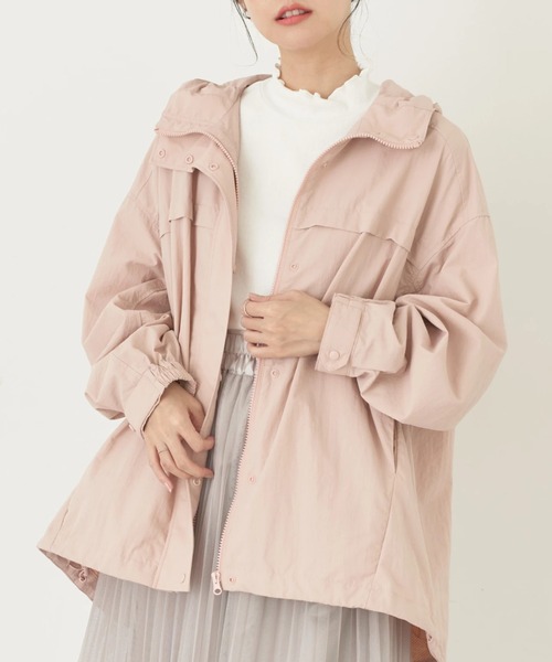 earth music&ecology(アースミュージックアンドエコロジー)の「テックパーカー(その他アウター・レディース・アイボリー/ピンク/ライトカーキ/ネイビー・FREE)」の4枚目の写真