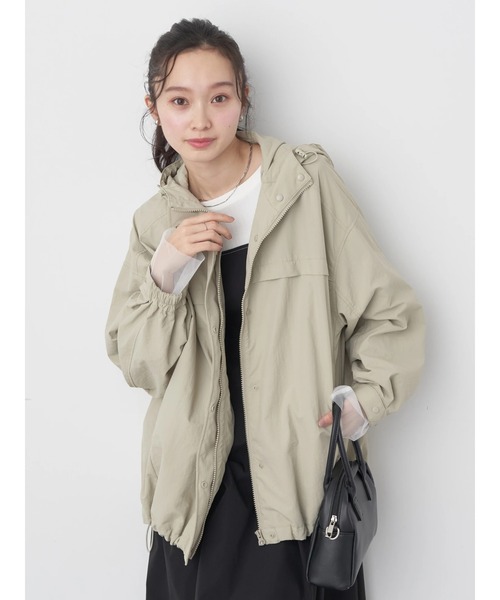 earth music&ecology(アースミュージックアンドエコロジー)の「テックパーカー(その他アウター・レディース・アイボリー/ピンク/ライトカーキ/ネイビー・FREE)」の15枚目の写真