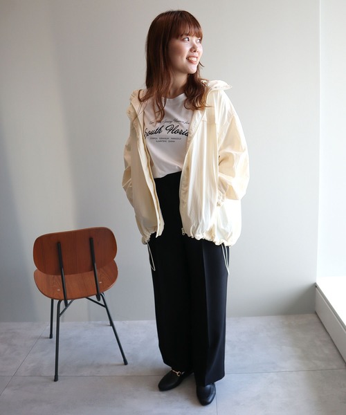 earth music&ecology(アースミュージックアンドエコロジー)の「テックパーカー(その他アウター・レディース・アイボリー/ピンク/ライトカーキ/ネイビー・FREE)」の7枚目の写真