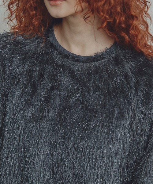 CREOLME（クレオルム）の「(CREOLME)ラメフリンジプルオーバー（Tシャツ/カットソー・レディース・グレー/ライトグリーン/ホワイト・FREE）」の21枚目の写真