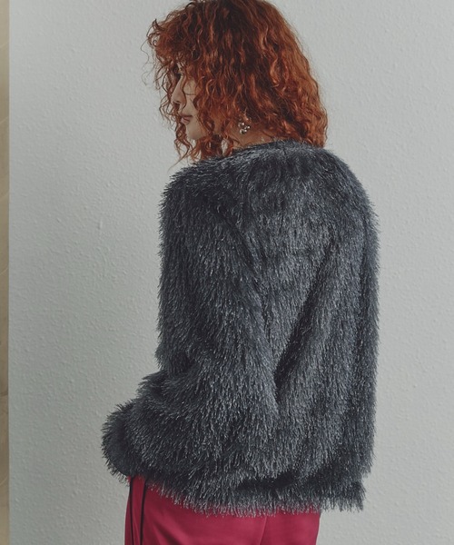 CREOLME（クレオルム）の「(CREOLME)ラメフリンジプルオーバー（Tシャツ/カットソー・レディース・グレー/ライトグリーン/ホワイト・FREE）」の20枚目の写真