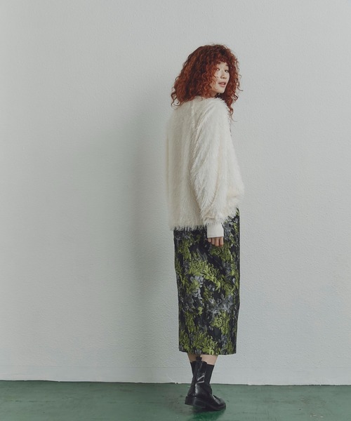 CREOLME（クレオルム）の「(CREOLME)ラメフリンジプルオーバー（Tシャツ/カットソー・レディース・グレー/ライトグリーン/ホワイト・FREE）」の10枚目の写真