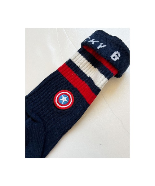 MARVEL(マーベル)の「【 MARVEL 】 ワンポイント刺繍ソックス 23 A(ソックス/靴下・メンズ・ネイビー/グレー/ホワイト系その他/ホワイト系その他2・23-25cm/25-27CM)」の10枚目の写真