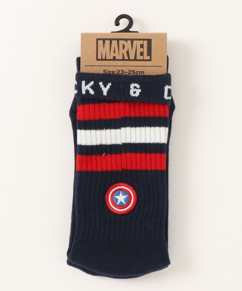 MARVEL(マーベル)の「【 MARVEL 】 ワンポイント刺繍ソックス 23 A(ソックス/靴下・メンズ・ネイビー/グレー/ホワイト系その他/ホワイト系その他2・23-25cm/25-27CM)」の15枚目の写真
