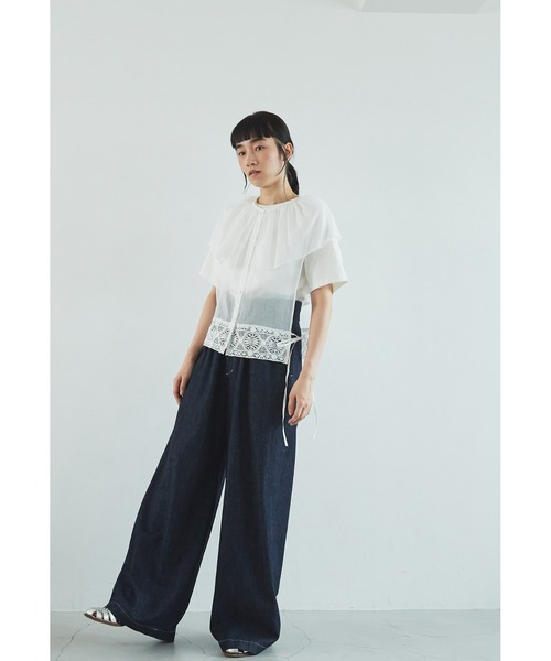 Heriter（エリテ）の「フリルカラージレ（ベスト・レディース・ブラック/オフホワイト・38）」の6枚目の写真