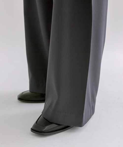 mline（エムライン）の「[mline]ウエストボタンスラックスパンツ（スラックス・レディース・イエロー/アイボリー/チャコールグレー・1/2）」の19枚目の写真