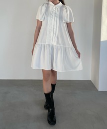 バックオープンミニシャツワンピース