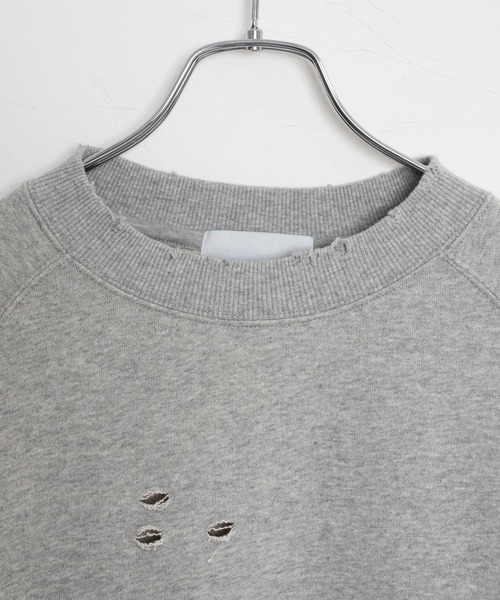 THE STANDARD（ザスタンダード）の「WEGO/ダメージプルオーバースウェット（スウェット・メンズ・ブラック/杢グレー・LARGE/MEDIUM）」の17枚目の写真