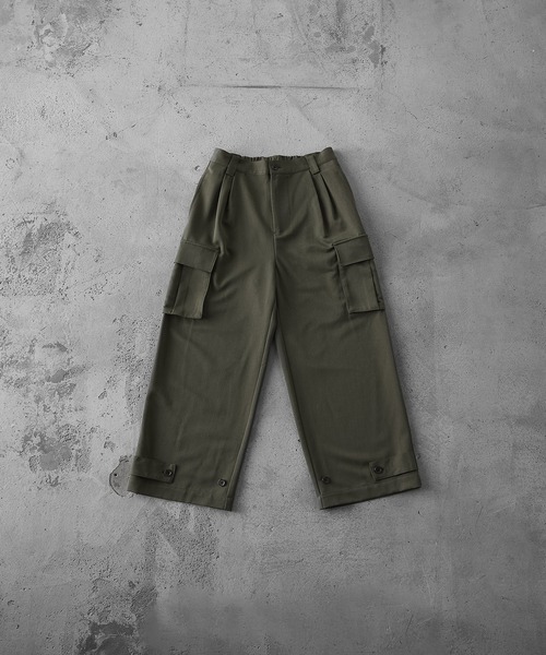 RUUBON（ルーボン）の「【RUUBON】TR 2tuck cargo pants / TR 2タックカーゴパンツ（カーゴパンツ・メンズ・カーキ/ブラック・L/M/S）」の19枚目の写真