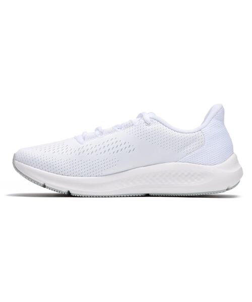 UNDER ARMOUR（アンダーアーマー）の「UAチャージド パスート3 ビックロゴ（ランニング/レディース）（スニーカー・レディース・ホワイト・23.0cm/24.5cm/25.0cm/23.5cm/24.0cm/25.5cm/22.5cm）」の9枚目の写真