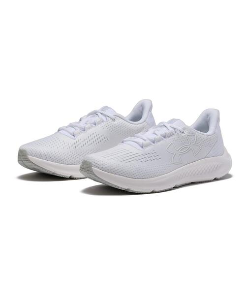 UNDER ARMOUR（アンダーアーマー）の「UAチャージド パスート3 ビックロゴ（ランニング/レディース）（スニーカー・レディース・ホワイト・23.0cm/24.5cm/25.0cm/23.5cm/24.0cm/25.5cm/22.5cm）」の6枚目の写真