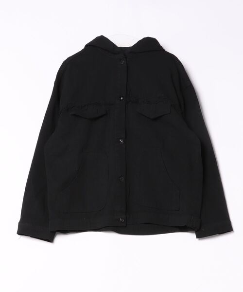 【BENDER TOKYO】オーバーサイズ ダメージ加工 デニムフードブルゾン