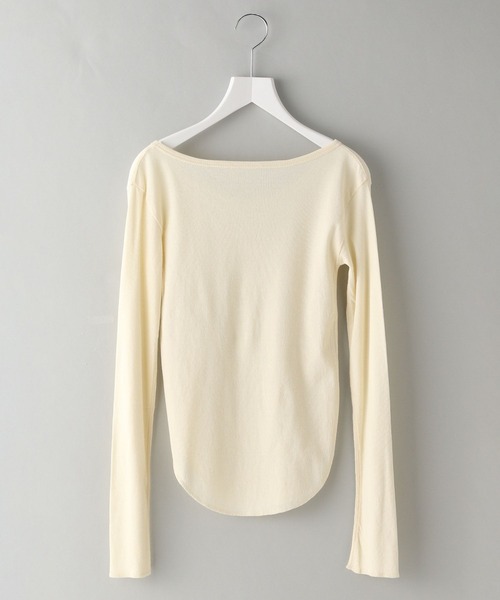 A part by（アパートバイ）の「シアーリブ2WAY_長袖/WEB先行予約（Tシャツ/カットソー・レディース・アイボリー/カーキ/ブラック・FREE）」の10枚目の写真