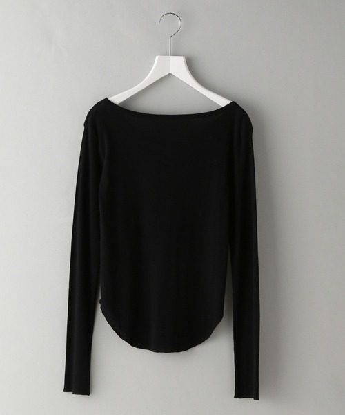 A part by（アパートバイ）の「シアーリブ2WAY_長袖/WEB先行予約（Tシャツ/カットソー・レディース・アイボリー/カーキ/ブラック・FREE）」の11枚目の写真