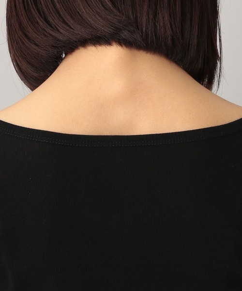 A part by（アパートバイ）の「シアーリブ2WAY_長袖/WEB先行予約（Tシャツ/カットソー・レディース・アイボリー/カーキ/ブラック・FREE）」の19枚目の写真