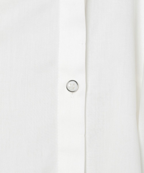 JEANASIS（ジーナシス）の「カフスリボンレギュラーシャツ/ 110893（シャツ/ブラウス・レディース・オフホワイト/ブラック・FREE）」の4枚目の写真