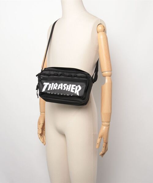 MASSIVE STORE(マッシブストア)の「【THRASHER/スラッシャー】ヨコショルダー(ショルダーバッグ・メンズ・ブラック/ホワイト・FREE)」の15枚目の写真