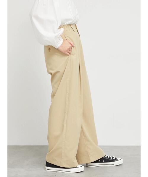 sm2rhythm（サマンサモスモスリズム）の「【撥水加工】テックコットンタックワイドパンツ（その他パンツ・レディース・ブラック/ベージュ・F）」の9枚目の写真