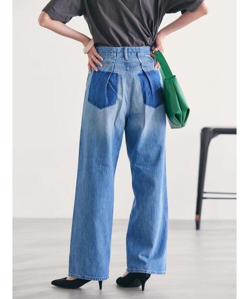 AMERICAN HOLIC(アメリカンホリック)の「【WEB限定】アシンメトリーデニムワイドパンツ【小柄女性向けサイズ有】(デニムパンツ・レディース・インディゴブルー・3/2/1/0/L/M/S)」の8枚目の写真